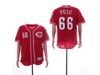 Cincinnati Reds #66 Yasiel Puig Flex Base Baseball Jersey Red