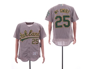 Oakland Athletics #25 Mark McGwire Flexbase Jersey Gray