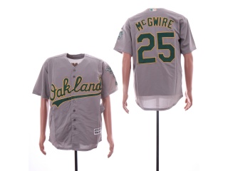 Oakland Athletics #25 Mark McGwire Cool Base Jersey Gray