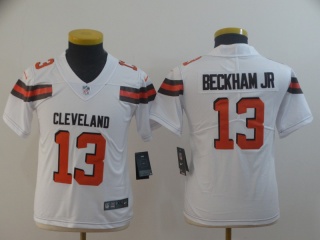 Youth Cleveland Browns 13 Odell Beckham Jr Vapor Limited Jersey White