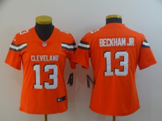 Womens Cleveland Browns 13 Odell Beckham Jr Vapor Limited Jersey Orange