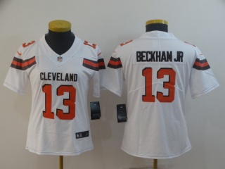 Womens Cleveland Browns 13 Odell Beckham Jr Vapor Limited Jersey White