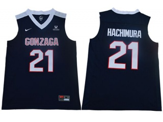 Gonzaga Bulldogs #21 Rui Hachmura College Basketball Jersey Blue