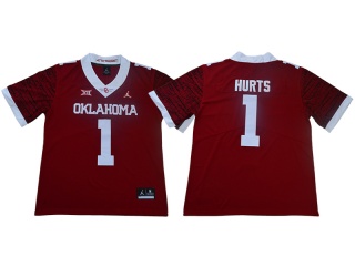 Oklahoma Sooners #1 Jalen Hurts New Style Limited Jersey Red