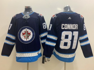 Adidas Winnipeg Jets #81 Kyle Connor Hockey Jersey Blue