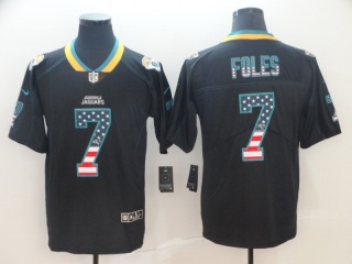 Jacksonville Jaguars 7 Nick Foles USA Flag Vapor Limited Jersey Black