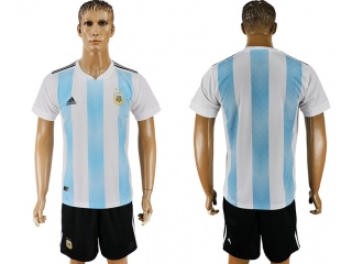 Argentina Home 2018 FIFA World Cup Soccer Jersey Can Custom Any Name Number