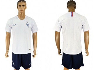 France Away 2018 FIFA World Cup Soccer Jersey Can Custom Any Name Number