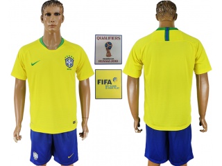 Brazil Home 2018 FIFA World Cup Soccer Jersey Can Custom Any Name Number