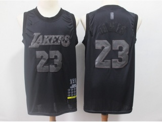 Nike Los Angeles Lakers 23 LeBron James Swingman Jersey Black MVP