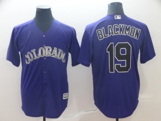 Colorado Rockies #19 Charlie Blackmon Cool Base Jersey Purple