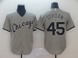 Chicago White Sox 45 Michael Jordan Cool Base Jersey Gray