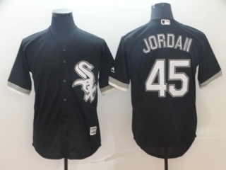 Chicago White Sox 45 Michael Jordan Cool Base Jersey Black