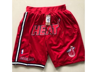 Miami Heat Throwback Basketball Shorts Red