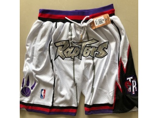 Toronto Raptors Throwback Basketball Shorts White