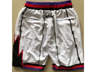 Toronto Raptors Throwback Basketball Shorts White