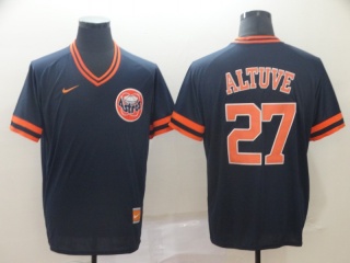 Houston Astros #27 Jose AltuveNike Cooperstown Collection Legend V-Neck Jersey Blue