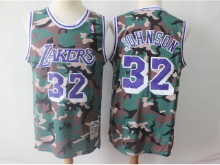 Los Angeles Lakers 32 Magic Johnson 2018-19 Hardwood Classic Jersey Woodland Camo