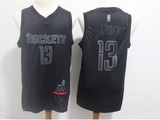 Nike Houston Rockets 13 James Harden Basketball Jersey Black MVP