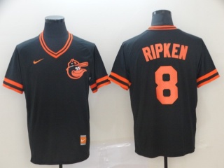 Baltimore Orioles #8 Cal Ripken Nike Cooperstown Collection Legend V-Neck Jersey Black