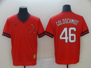 St. Louis Cardinals #46 Paul Goldschmidt Nike Cooperstown Collection Legend V-Neck Jersey Red