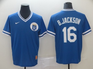 Kansas City Royals #16 Bo Jackson Nike Cooperstown Collection Legend V-Neck Jersey Blue