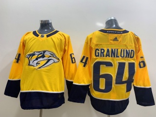 Adidas Nashville Predators #64 Mikael Granlund Hockey Jersey Yellow