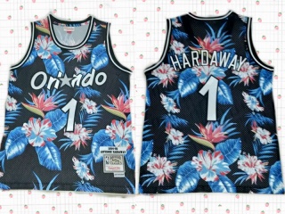Orlando Magic 1 Penny Hardaway Ness Floral Fashion 1994-95 Hardwood Classic Jersey
