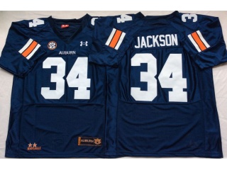 Auburn Tigers #34 Bo Jackson Dark Jersey Blue