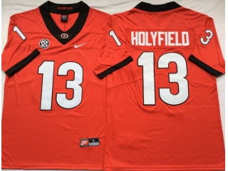 Georgia Bulldogs #13 Elijah Holyfield Jersey Red