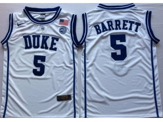 Duke Blue Devils #5 R.J. Barrett Jersey White