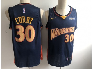 Nike Golden State Warriors #30 Stephen Curry Blue Throwback Jerseys