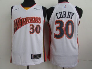 Nike Golden State Warriors 30 Stephen Curry Mitchell & Ness White Hardwood Classics 2009-10 Jersey