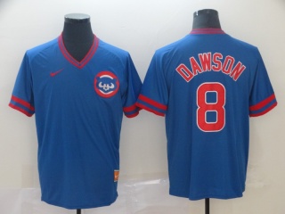Chicago Cubs #8 Andre Dawson Nike Cooperstown Collection Legend V-Neck Jersey Blue