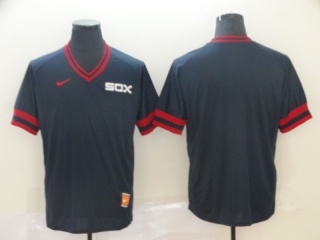 Chicago White Sox Blank Nike Cooperstown Collection Legend V-Neck Jersey Black