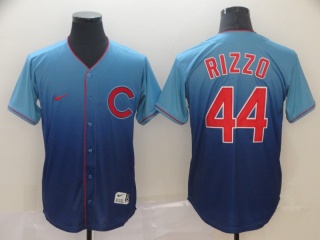 Chicago Cubs #44 Anthony Rizzo Nike Fade Jersey Blue