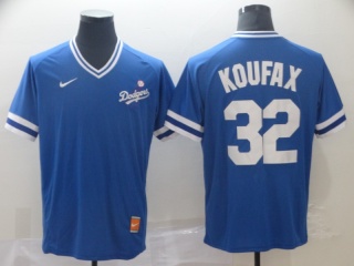 Nike Los Angeles Dodgers 32 Sandy Koufax Cooperstown Collection Legend V-Neck Jersey Blue