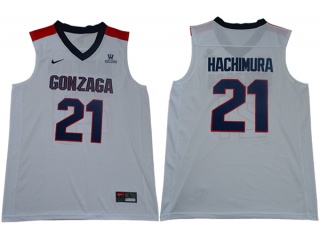 NCAA Gonzaga Bulldogs 21 Rui Hachimura Basketball Jersey White