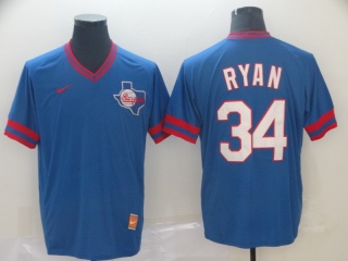 Texas Rangers #34 Nolan Ryan Nike Cooperstown Collection Legend V-Neck Jersey Blue