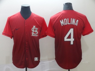 St. Louis Cardinals 4 Yadier Molina Nike Fade Jersey Red