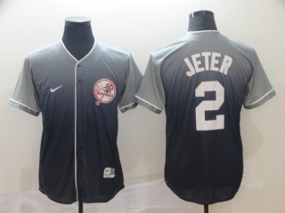 Nike New York Yankees 2 Derek Jeter Fade Jersey Black