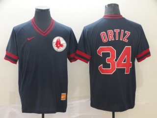 Nike oston Red Sox 34 David Ortiz Cooperstown Collection Legend V-Neck Jersey Navy Blue