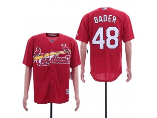 St. Louis Cardinals 48 Harrison Bader Cool Base Jersey Red