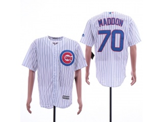 Chicago Cubs 70 Joe Maddon Cool Base Baseball Jersey White