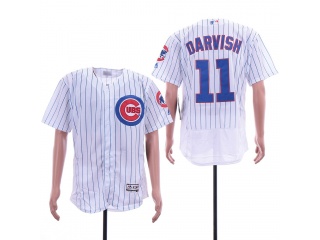 Chicago Cubs 11 Yu Darvish Gray Flex Base Baseball Jersey White