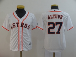Houston Astros #27 Jose Altuve Youth Jersey White