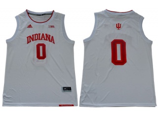 Adidas Indiana Hoosiers 0 Curtis Jones NCAA Basketball Jersey White