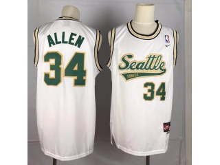 Nike Seattle Supersonics 34 Ray Allen Basketball Jersey White