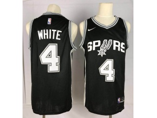 Nike San Antonio Spurs 4 Derrick White Swingman Jersey Black