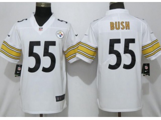 Pittsburgh Steelers #55 Devin Bush Men's Vapor Untouchable Limited Jersey White